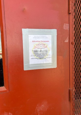 Visible fire safety signage serves as a daily reminder that preparedness plays a key role in protecting the school community.